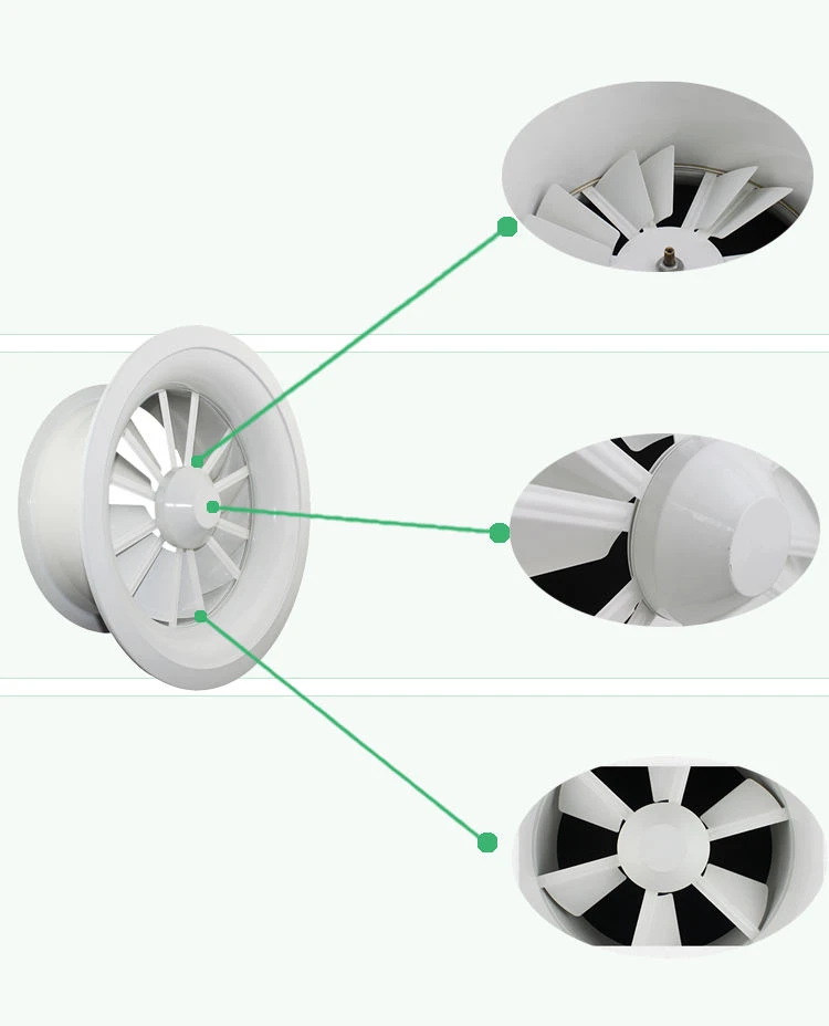 Aluminium Ceiling Swirl Air Diffusers Aluminium Ceiling Swirl Air Diffusers